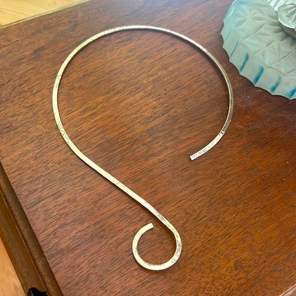 Vintage Jewelry - MEX925 sterling vintage choker necklace hammered